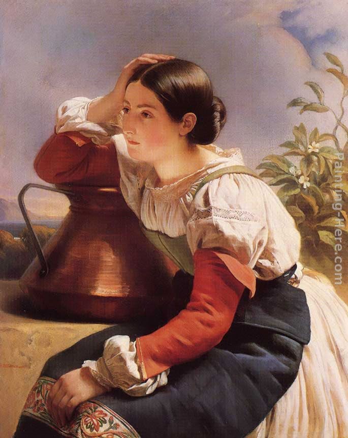 Franz Xavier Winterhalter Young Italian Girl by the Well